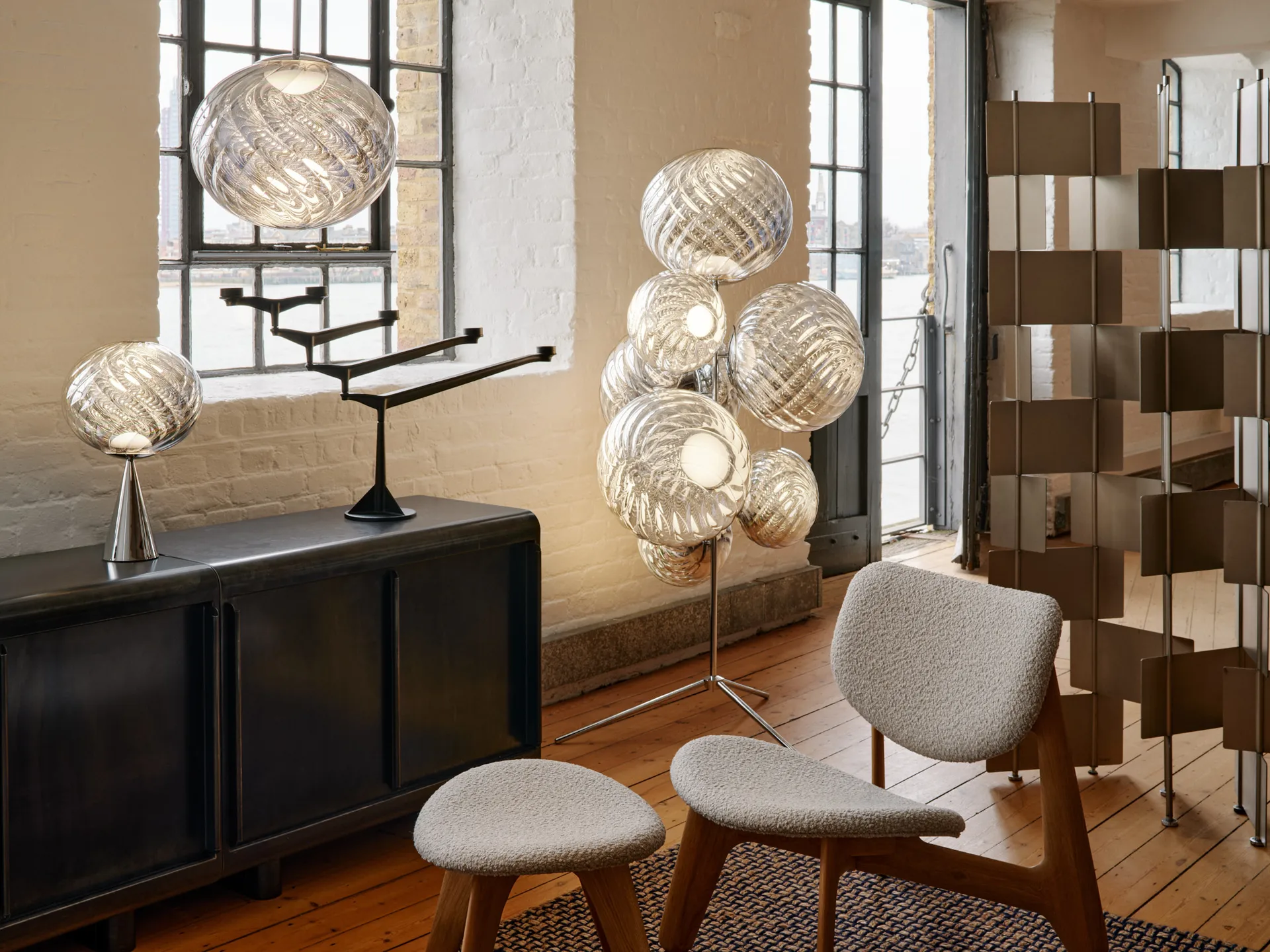 Lampa wisząca Whirl Ø30 cm, Silver Tom Dixon