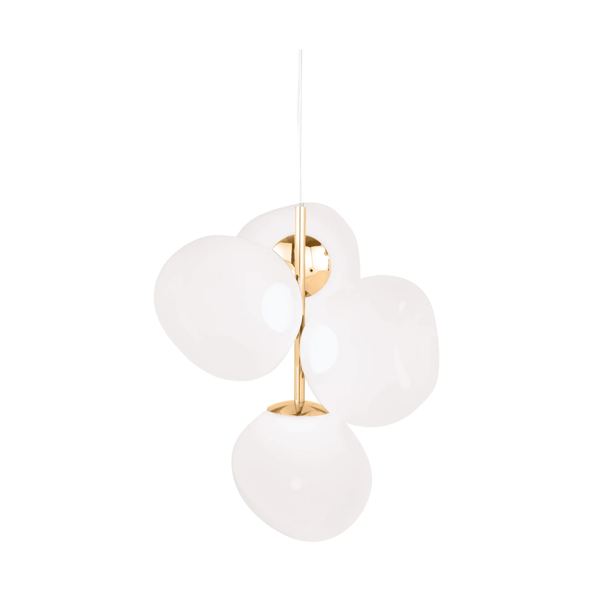 Mały żyrandol Melt Chandelier LED 103 cm, Opal-złoty Tom Dixon