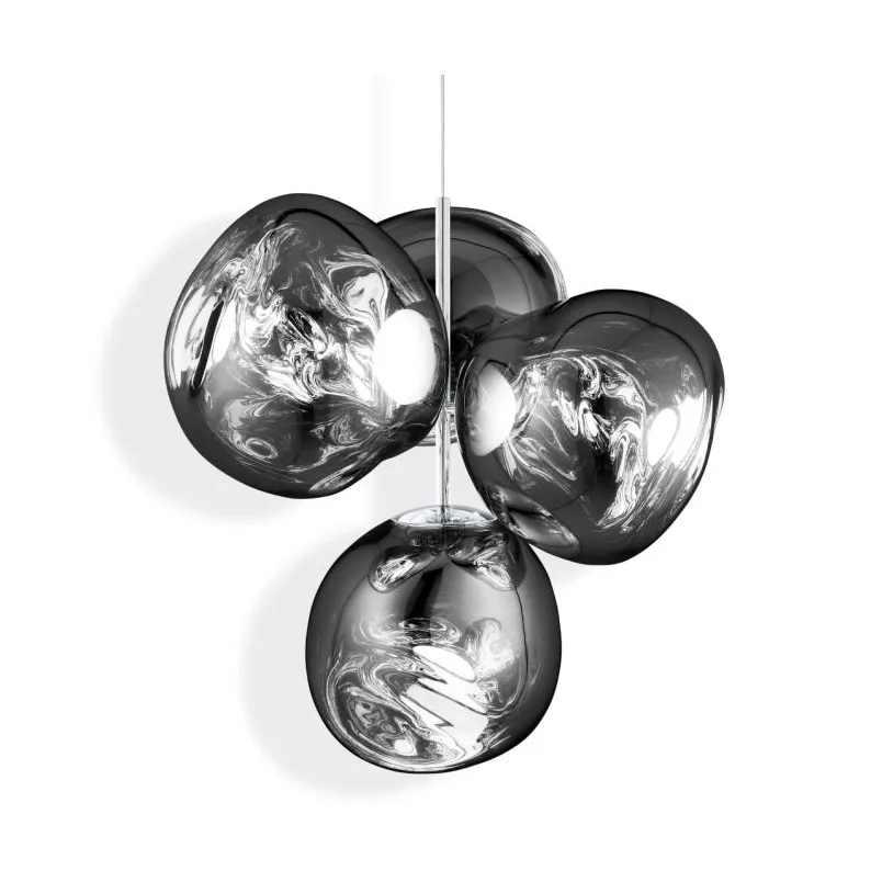 Mały żyrandol Melt Chandelier LED 103 cm, Srebrny Tom Dixon