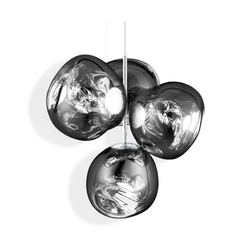 Mały żyrandol Melt Chandelier LED 103 cm - Srebrny - Tom Dixon