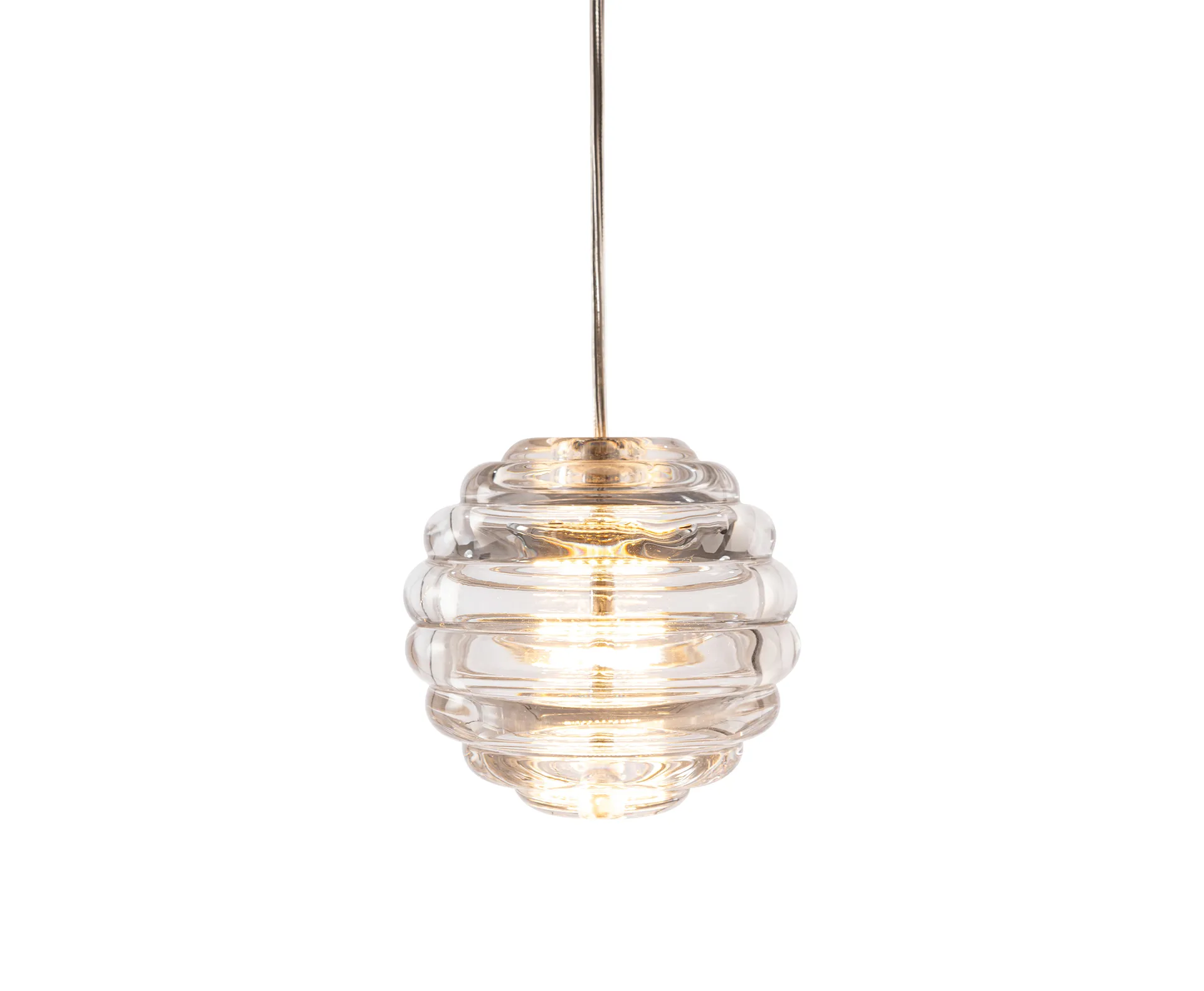 Mini lampa wisząca Press Sphere LED Ø14,5 cm, Przezroczysty Tom Dixon