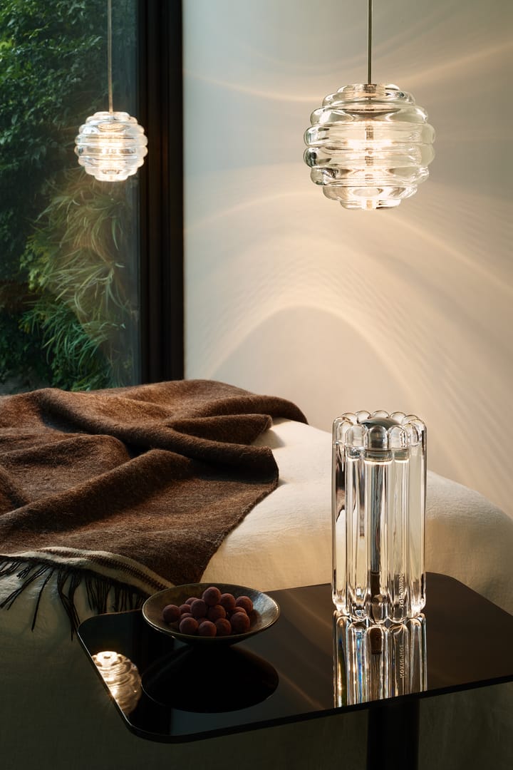 Mini lampa wisząca Press Sphere LED Ø14,5 cm, Przezroczysty Tom Dixon