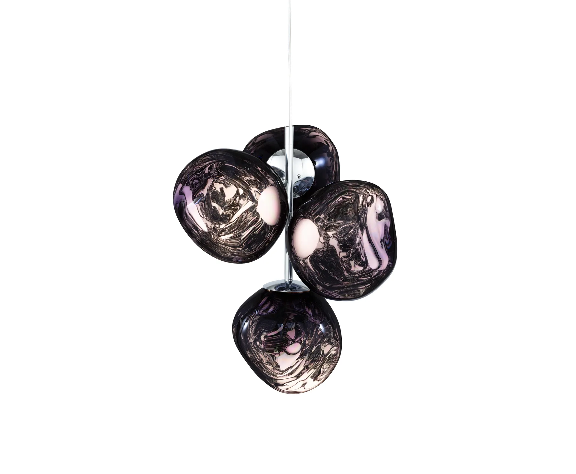 Mini żyrandol Melt Chandelier LED 63,4 cm, Dymny Tom Dixon