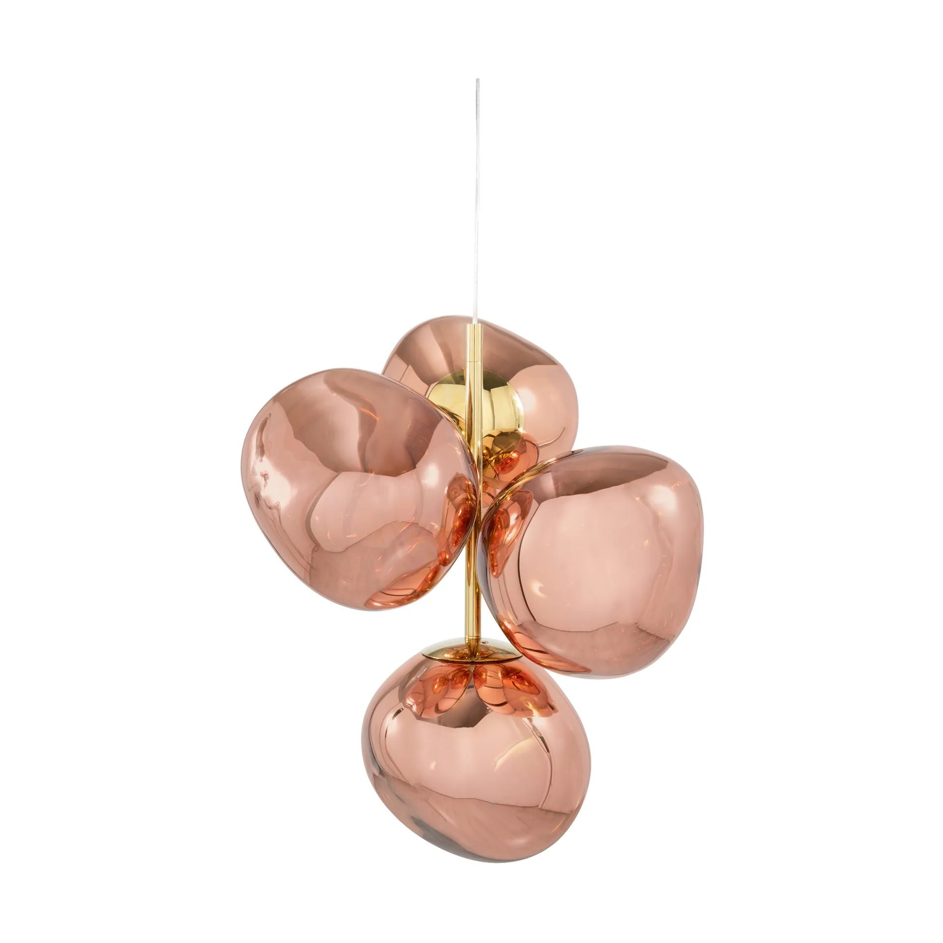 Mini żyrandol Melt Chandelier LED 63,4 cm, Miedziany Tom Dixon