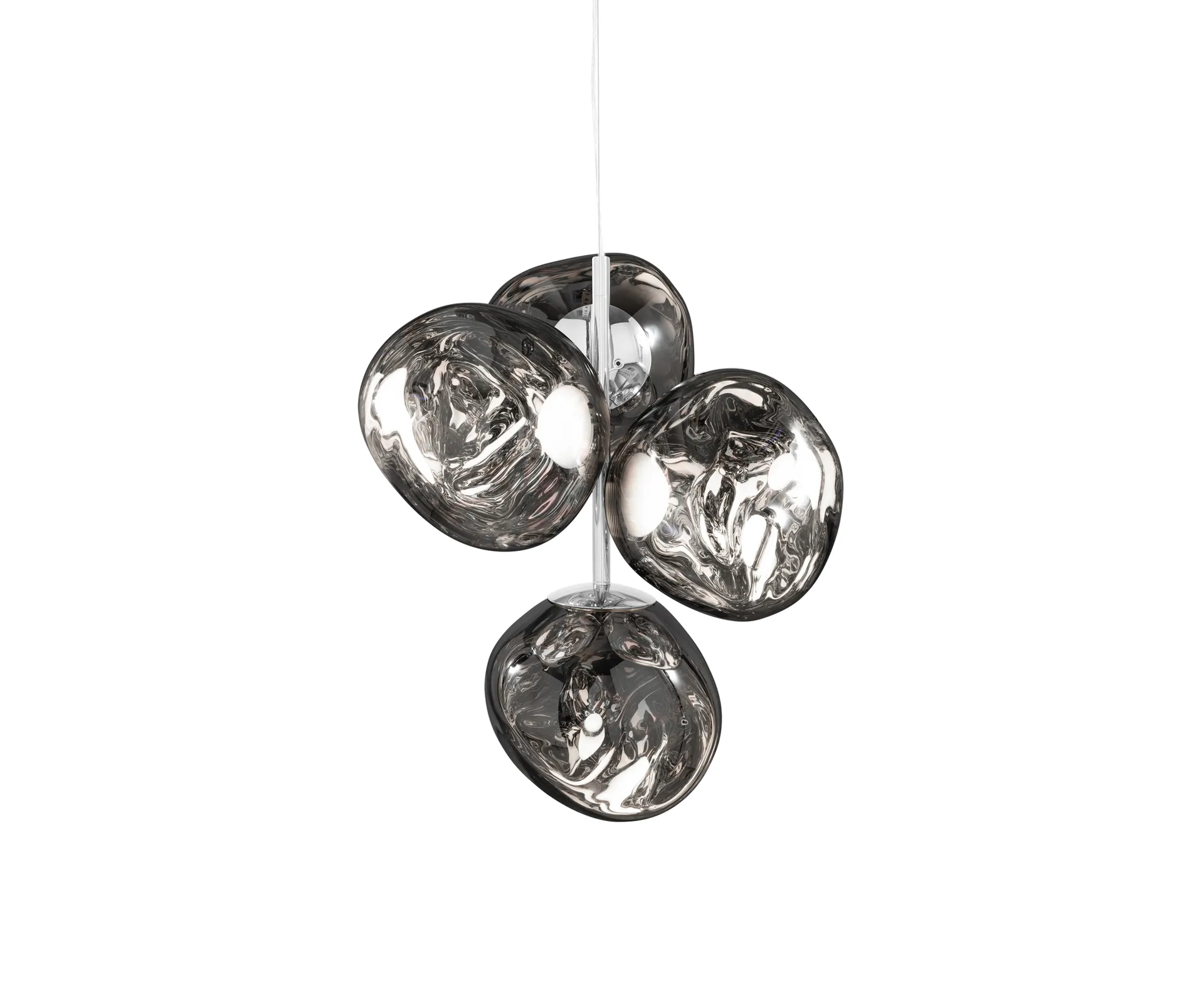 Mini żyrandol Melt Chandelier LED 63,4 cm, Srebrny Tom Dixon