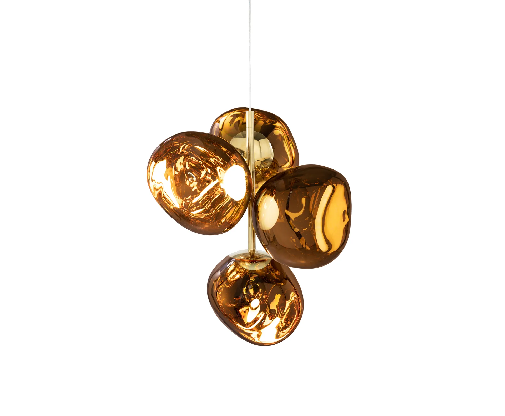 Mini żyrandol Melt Chandelier LED 63,4 cm, Złoty Tom Dixon