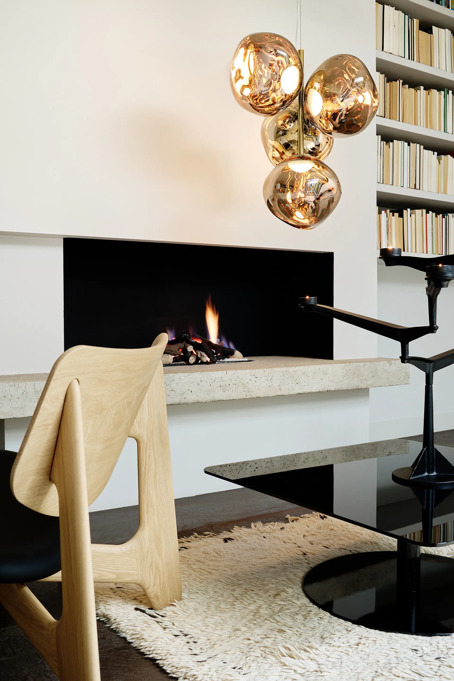 Mini żyrandol Melt Chandelier LED 63,4 cm, Złoty Tom Dixon