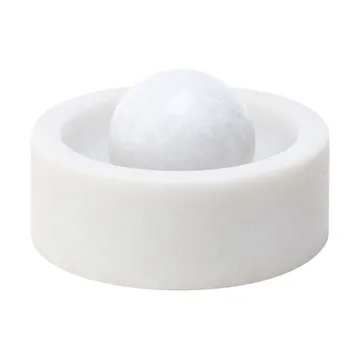 Młynek do przypraw Stone Ø12 cm - Biały marmur - Tom Dixon