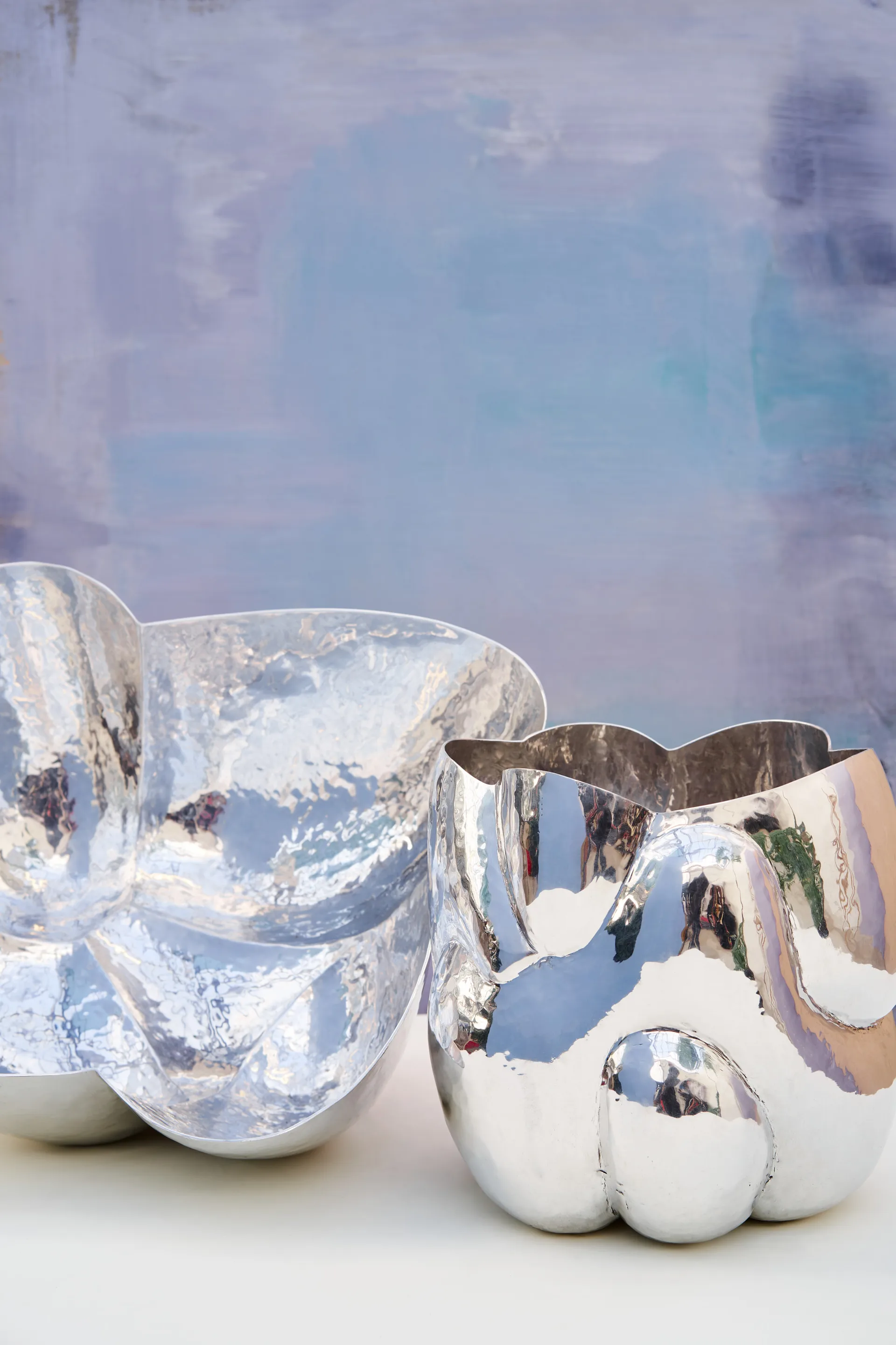 Niski wazon Cloud, Srebrny Tom Dixon