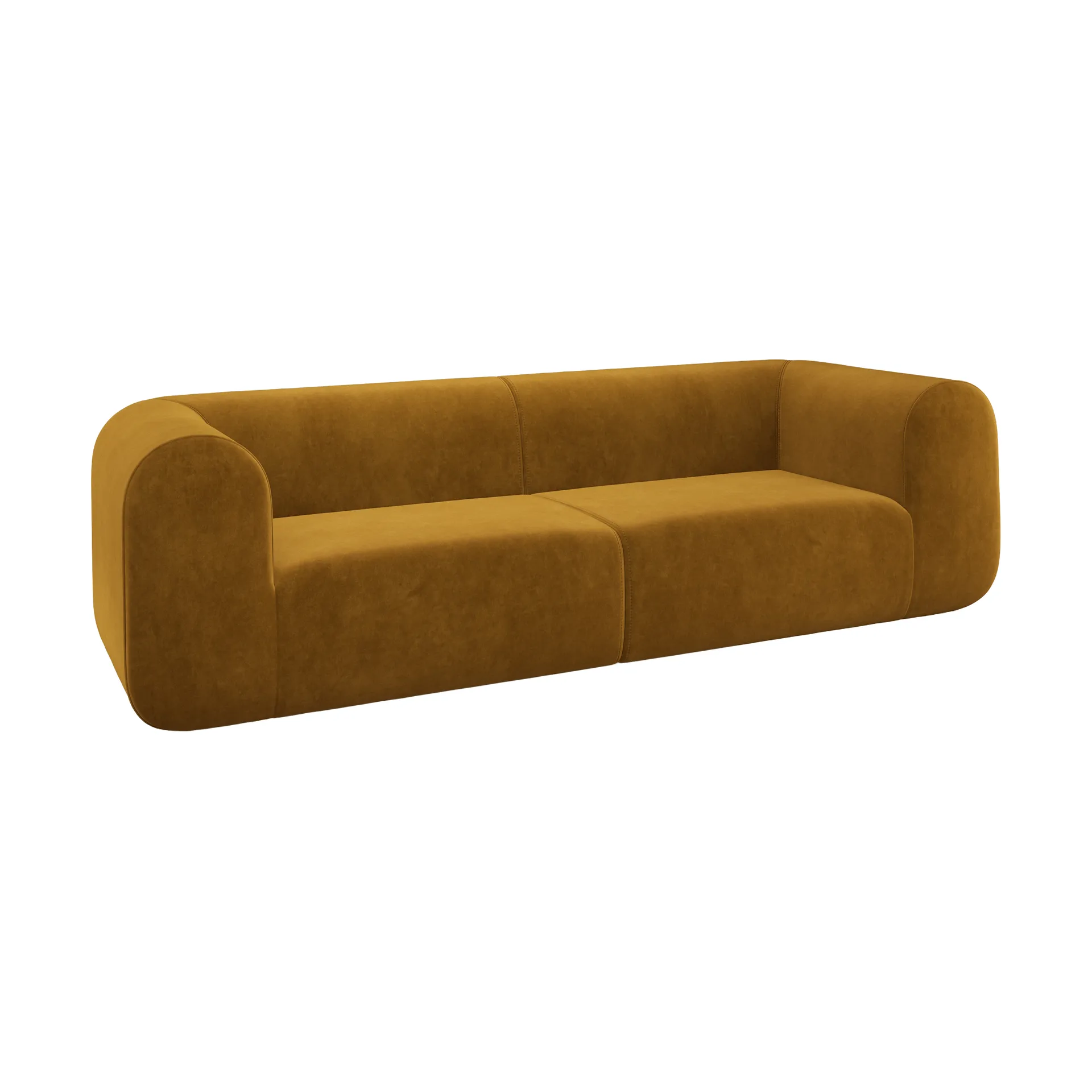 Plump sofa modułowa, Gold royal velvet, 3-osobowa Tom Dixon