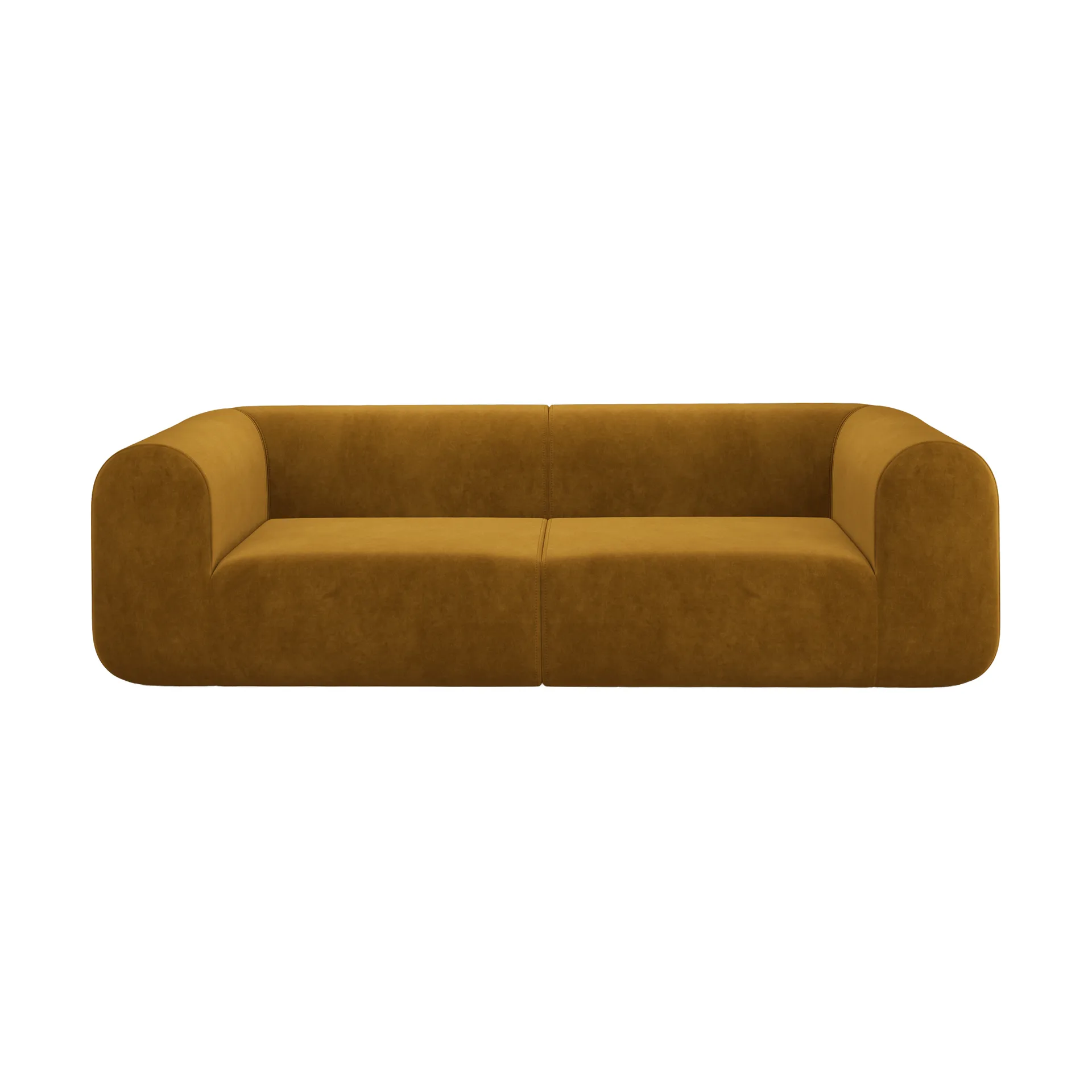 Plump sofa modułowa, Gold royal velvet, 3-osobowa Tom Dixon