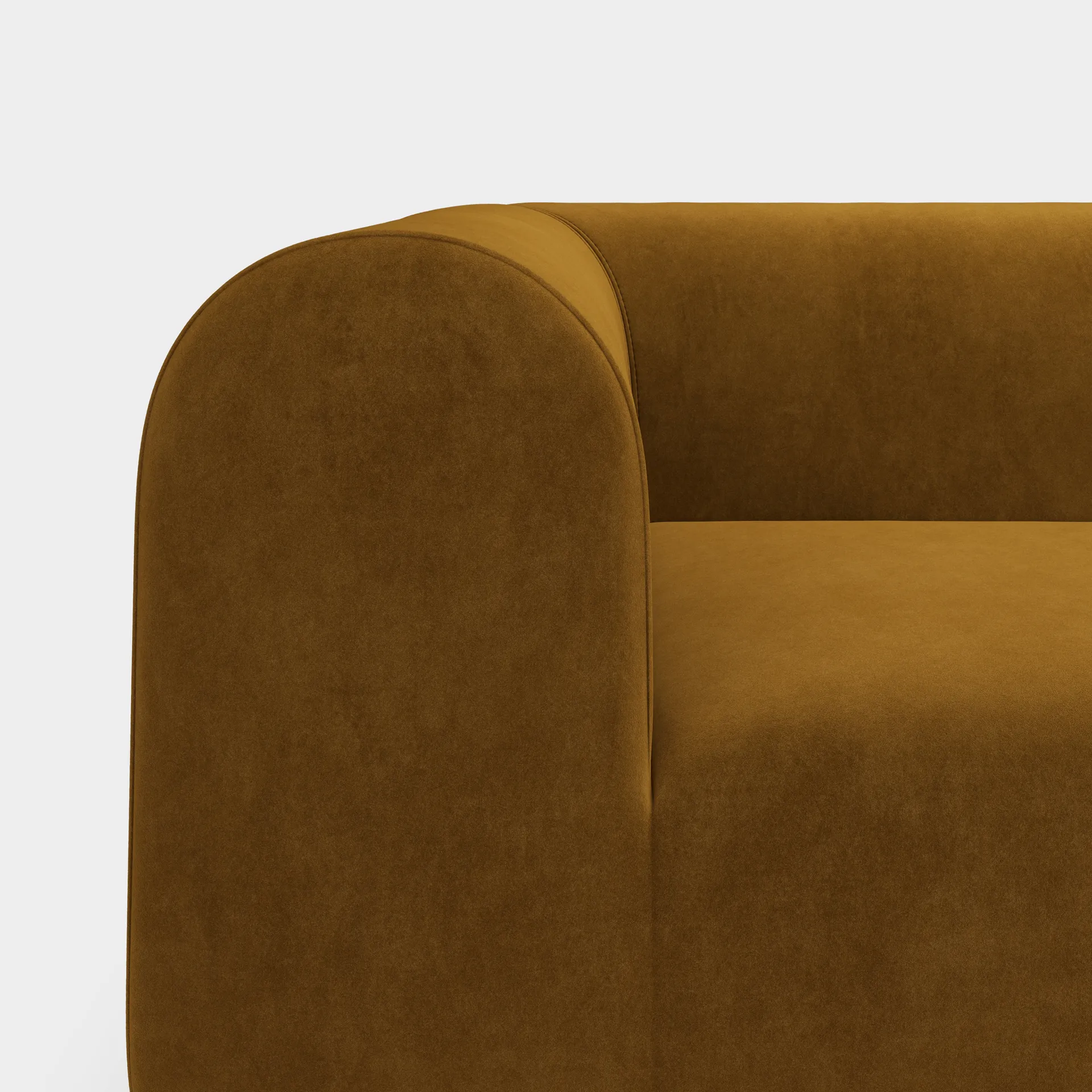 Plump sofa modułowa, Gold royal velvet, 3-osobowa Tom Dixon