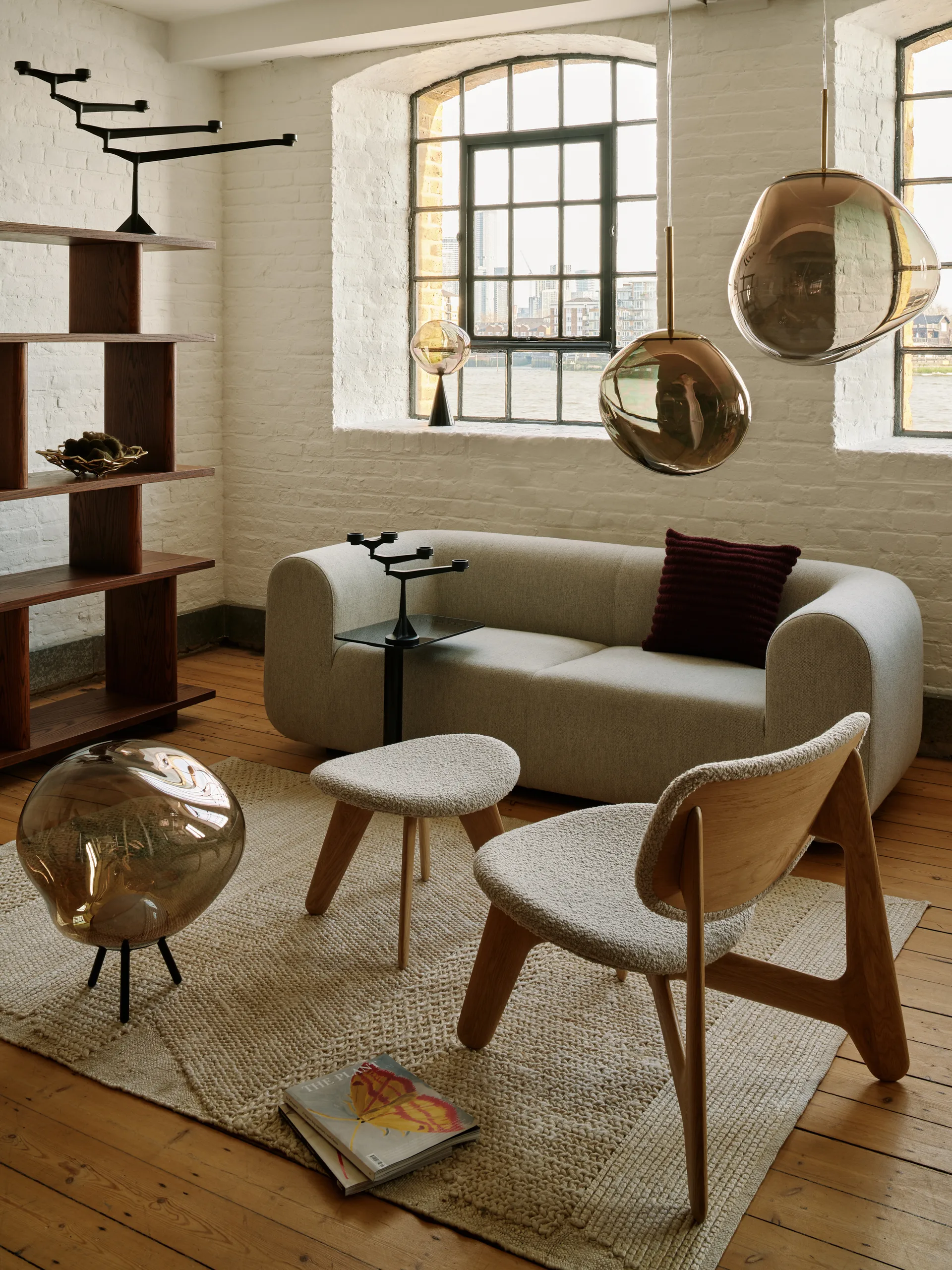 Poduszka Ridge 45x45 cm, Burgundy Tom Dixon