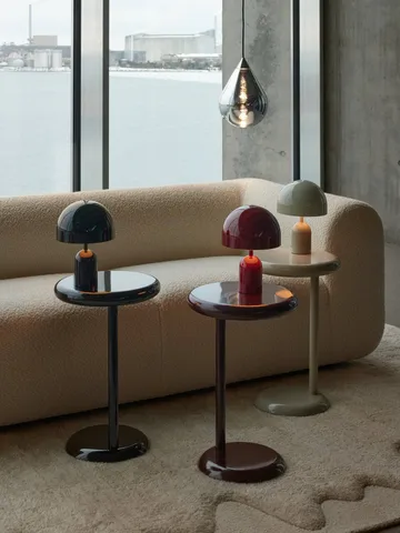 Przenośna lampa stołowa LED Bell 28 cm v.2 - Burgundy - Tom Dixon