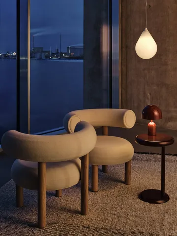 Przenośna lampa stołowa LED Bell 28 cm v.2 - Burgundy - Tom Dixon