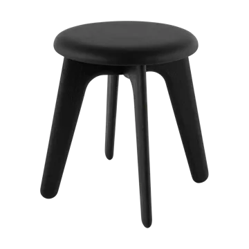 Pufa Slab 45x55 cm - Czarny jesion-czarna skóra - Tom Dixon