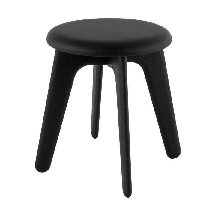 Pufa Slab 45x55 cm - Czarny jesion-czarna skóra - Tom Dixon