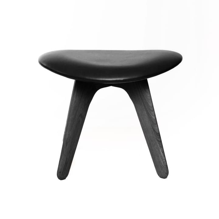 Pufa Slab 45x55 cm, Czarny jesion-czarna skóra Tom Dixon