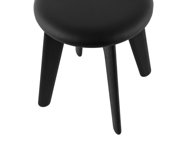 Pufa Slab 45x55 cm, Czarny jesion-czarna skóra Tom Dixon
