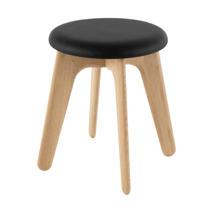 Pufa Slab 45x55 cm - Naturalny dąb-czarna skóra - Tom Dixon