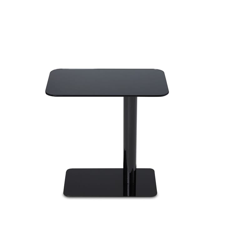 Stolik boczny Flash 30x50 cm - Czarne szkło lustra-czarna rama - Tom Dixon