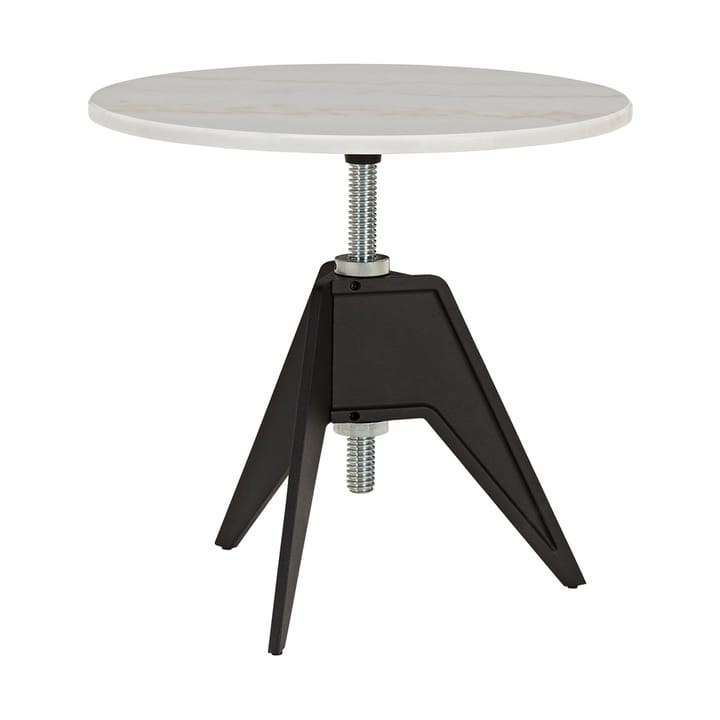 Stolik boczny Screw Ø60 cm - Biały marmur-żeliwo - Tom Dixon