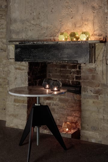 Stolik boczny Screw Ø60 cm - Biały marmur-żeliwo - Tom Dixon