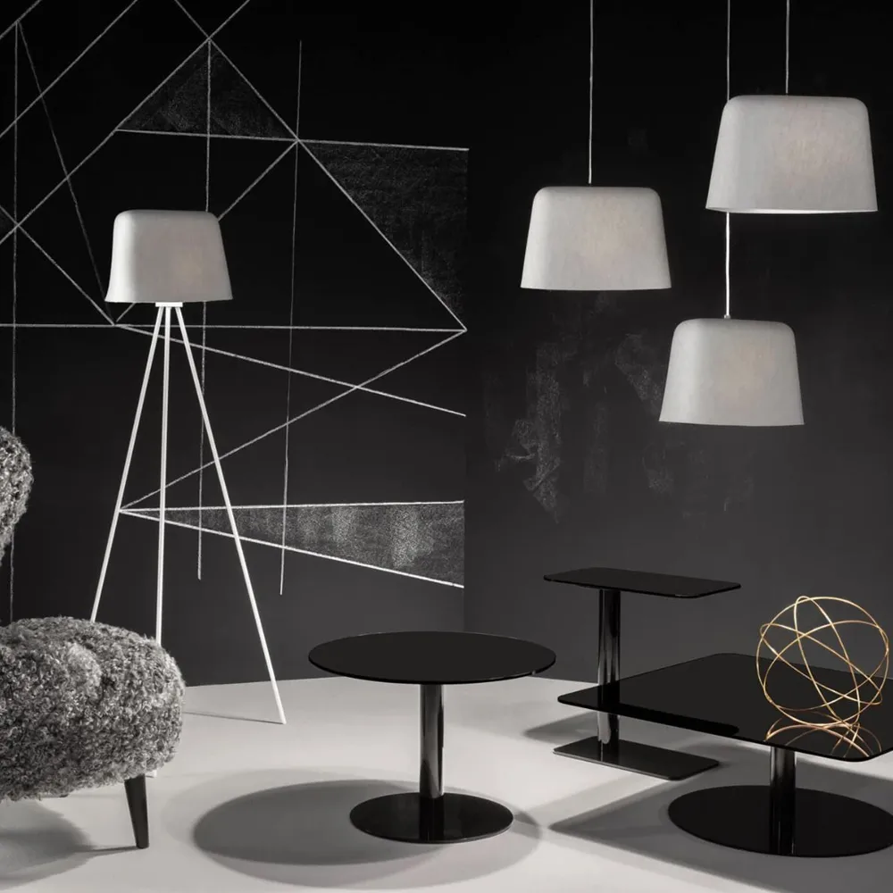 Stolik kawowy Flash Ø60 cm, Czarny-czarny statyw Tom Dixon