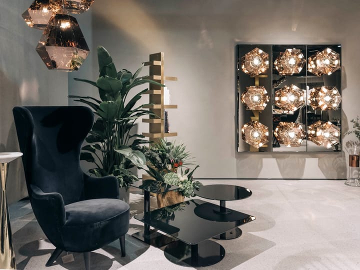 Stolik kawowy okrągły Flash, Czarny-czarny statyw Tom Dixon