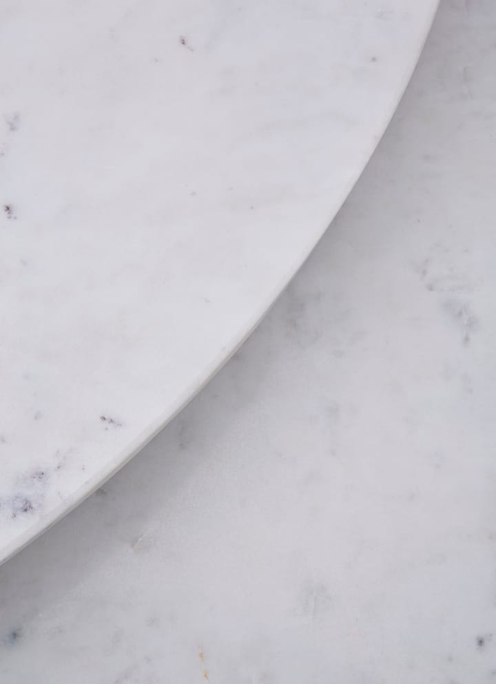 Stolik kawowy Screw Ø60 cm, Biały marmur-żeliwo Tom Dixon