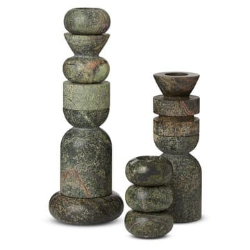 Świecznik Stone 5-częściowy - Zielony - Tom Dixon
