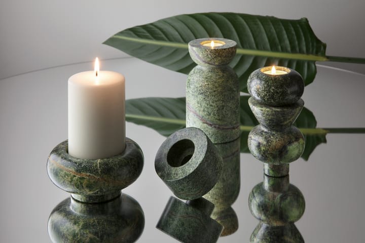 Świecznik Stone 5-częściowy, Zielony Tom Dixon