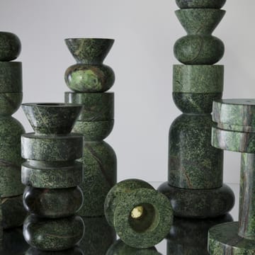 Świecznik Stone 5-częściowy - Zielony - Tom Dixon