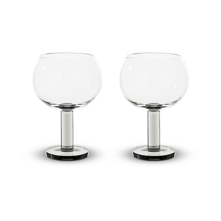 Szklanka na nodze Puck Balloon 450 ml 2-pak - Clear-smoke - Tom Dixon