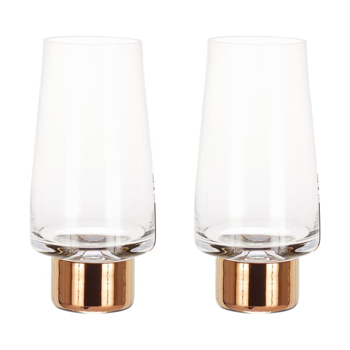 Szklanki do napojów Tank High Ball 380 ml 2-pak - Przezroczysty-miedziany - Tom Dixon