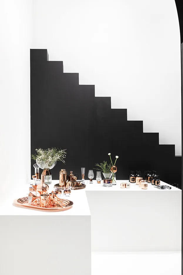 Szklanki do napojów Tank High Ball 380 ml 2-pak, Przezroczysty-miedziany Tom Dixon