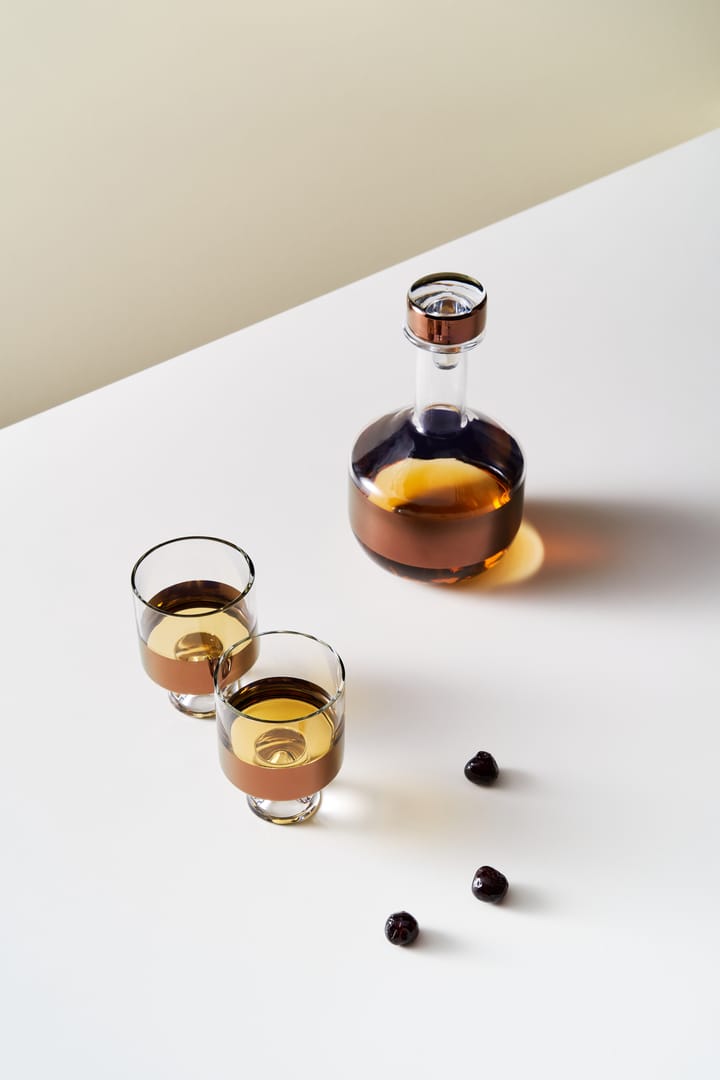 Szklanki do napojów Tank Low Ball 240 ml 2-pak, Przezroczysty-miedziany Tom Dixon