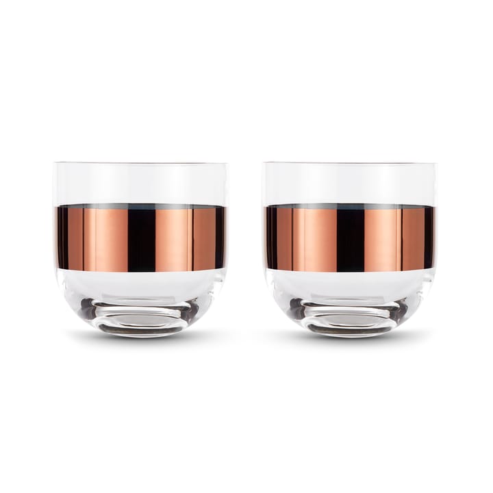 Szklanki do whiskey Tank 300 ml 2-pak - Przezroczysty-miedziany - Tom Dixon