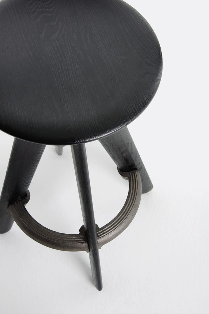 Taboret barowy Slab 76 cm, Czarny dąb Tom Dixon