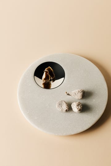 Taca do serwowania Stone Ø22 cm - Biały marmur-srebro - Tom Dixon