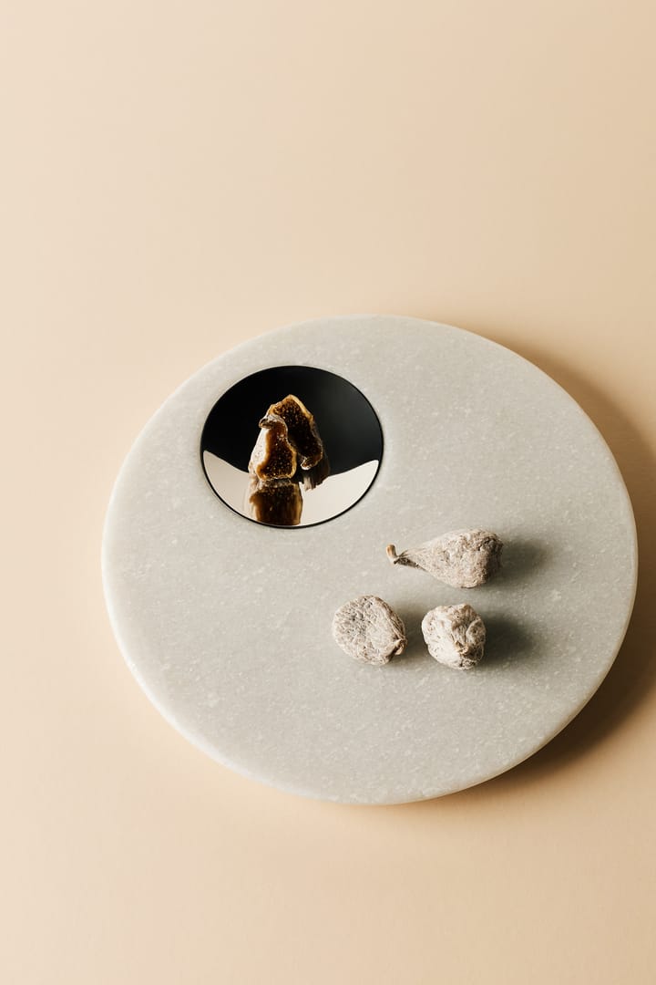 Taca do serwowania Stone Ø22 cm, Biały marmur-srebro Tom Dixon