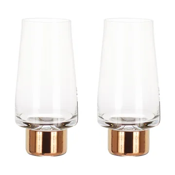 Tank High Ball szklanki do napojów 380 ml, 2‑pak - Przezroczysty-miedziany - Tom Dixon