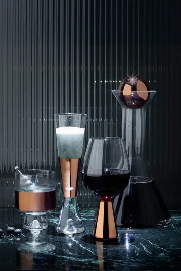 Tank Low Ball szklanki do drinków 240 ml, 2‑pak - Przezroczysty-miedziany - Tom Dixon