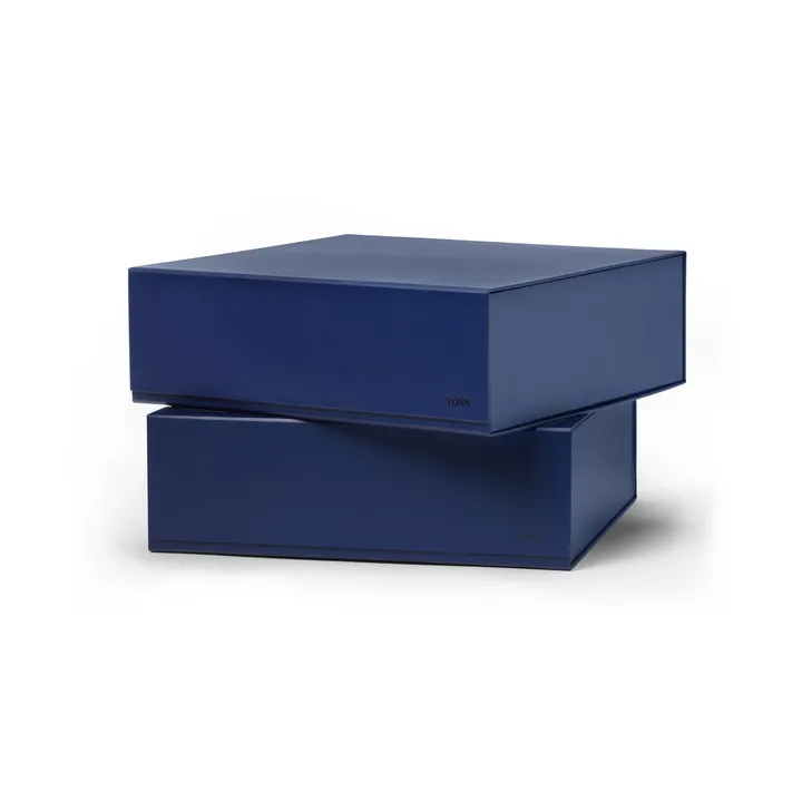 Pac box pudełko do przechowywania - Midnight blue, large 32,5×10,5×30 cm, 2 szt. - TÔNN furniture