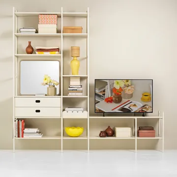 Portal półka TV, Off white, 244 cm - TÔNN furniture
