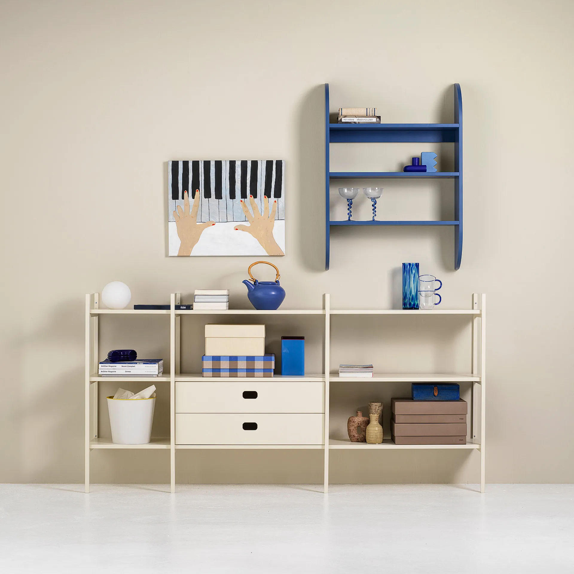 Portal regał small, Off white, 201 cm,  TÔNN furniture