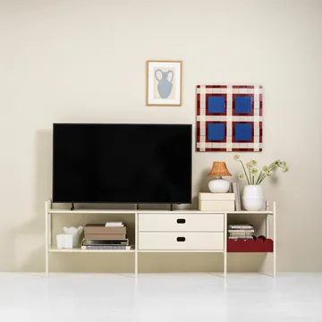Portal szafka RTV 201 cm - Off-white - TÔNN furniture