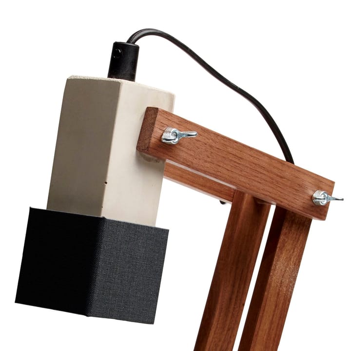 Lampa na biurko Tove Adman, beton-orzech włoski Tove Adman