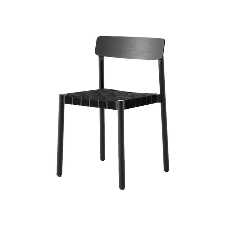Betty TK1 Krzesło - black, czarny siedzisko z plecionego lnu - &Tradition