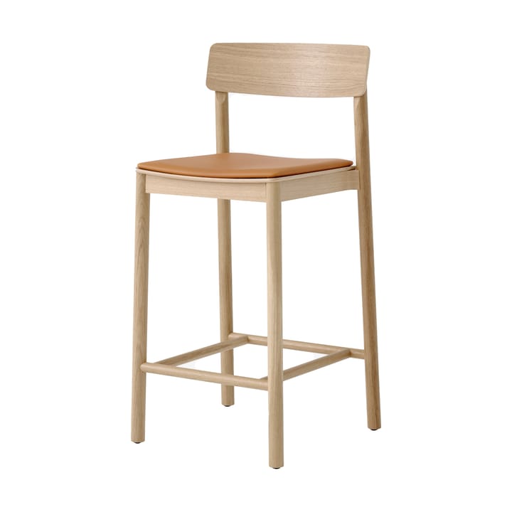Betty TK14 Counter Chair stołek barowy 65 cm - Noble skóra w kolorze koniaku-lakierowany dąb - &Tradition
